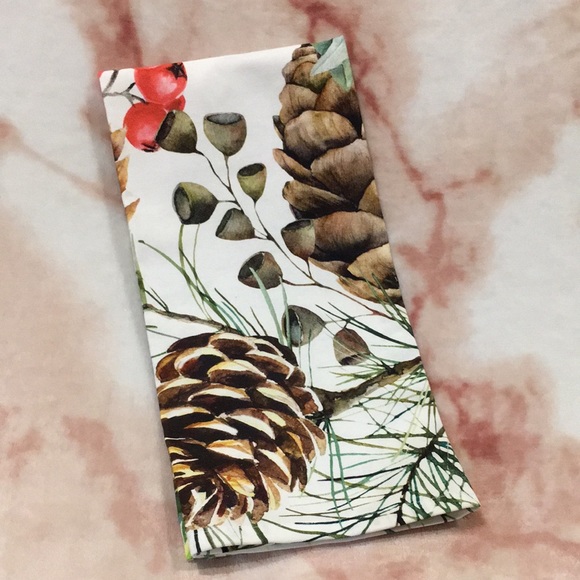 Michel Design Works Winter Christmas Pine Botanical Floral Kitchen Towel NWT - Picture 16 of 16